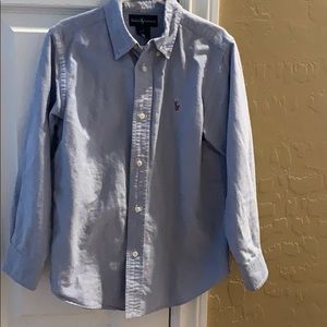 Ralph Lauren size 7 boys blue button up